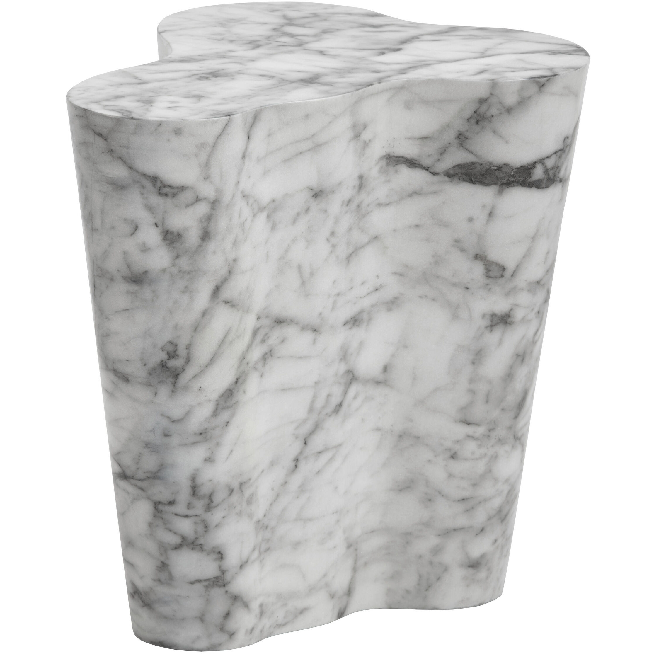 Ava 18 X 18 inch Marble Look Outdoor End Table, Small